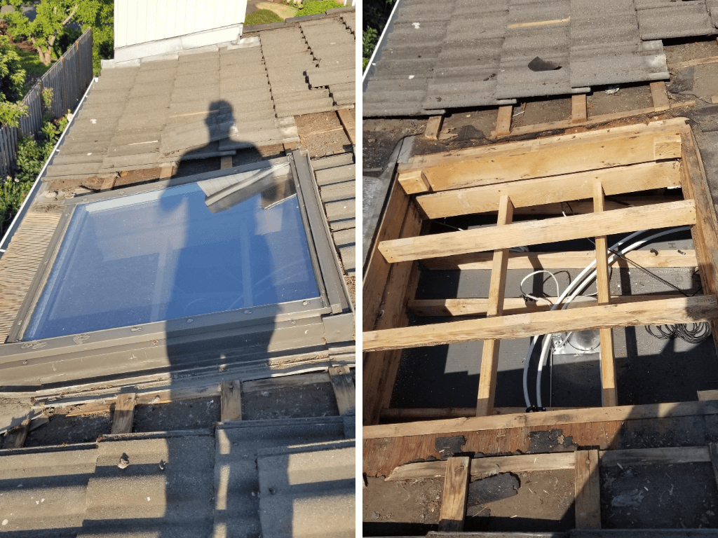 Skylight Removal - Before